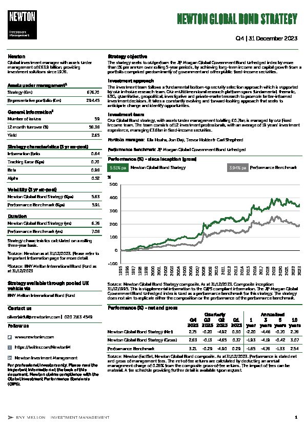 UK Inst Global Bond strategy factsheet