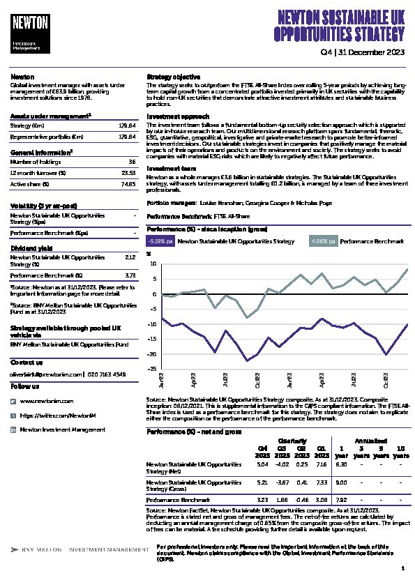 UK Inst Sustainable UK Opportunities strategy factsheet