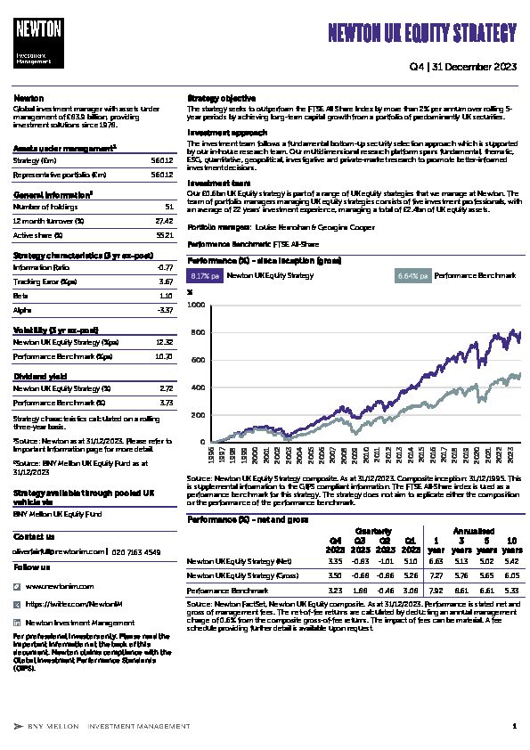 UK Inst UK equity strategy factsheet