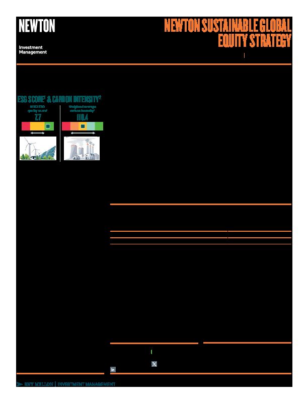 CAN Sustainable Global Equity strategy factsheet