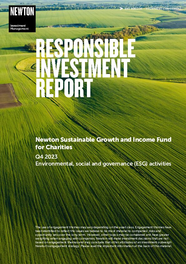 RI report Sustainable growth and income fund for charities